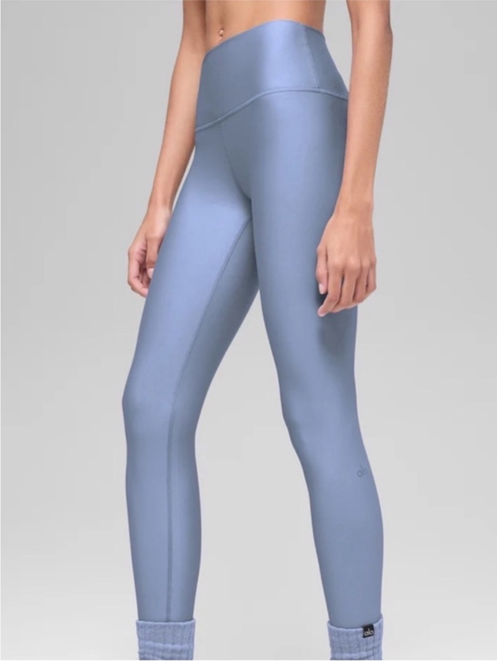 NWT Alo Yoga 7/8 High-Waist Airlift Leggings Winter Frost Sz L 12-14 W766R